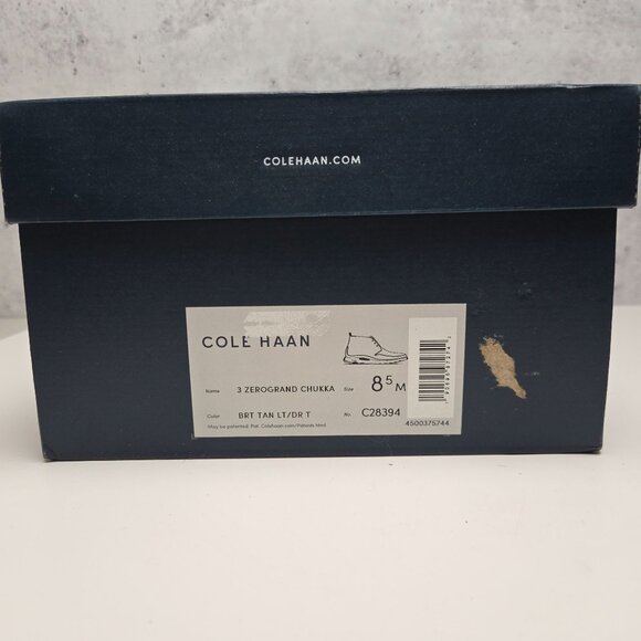 Cole Haan Mens 3 Zerogrand Chukka Boots 8.5M Leather British Tan C28394 - Picture 4 of 10